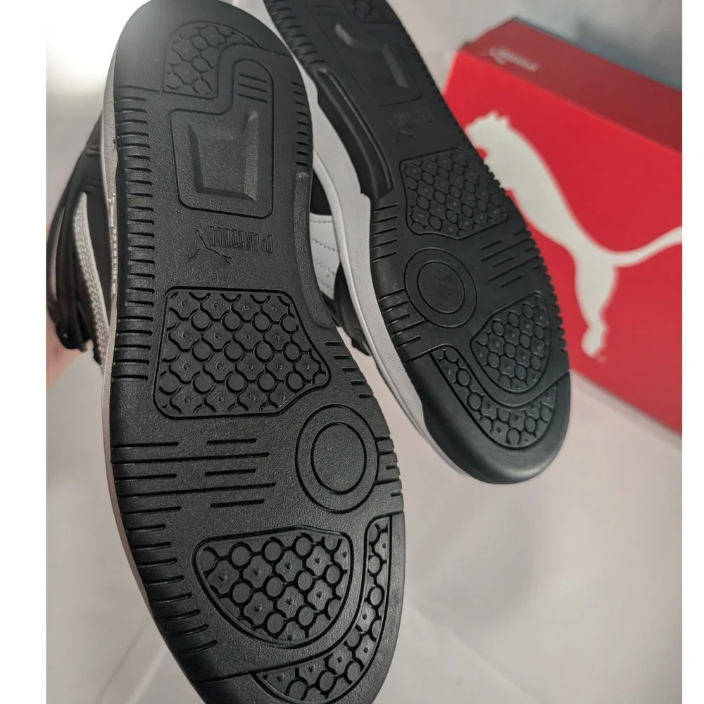 Puma Rebound Layup SL Jr Black White High Top Sneakers 370486-01‎ Mens 5.5C